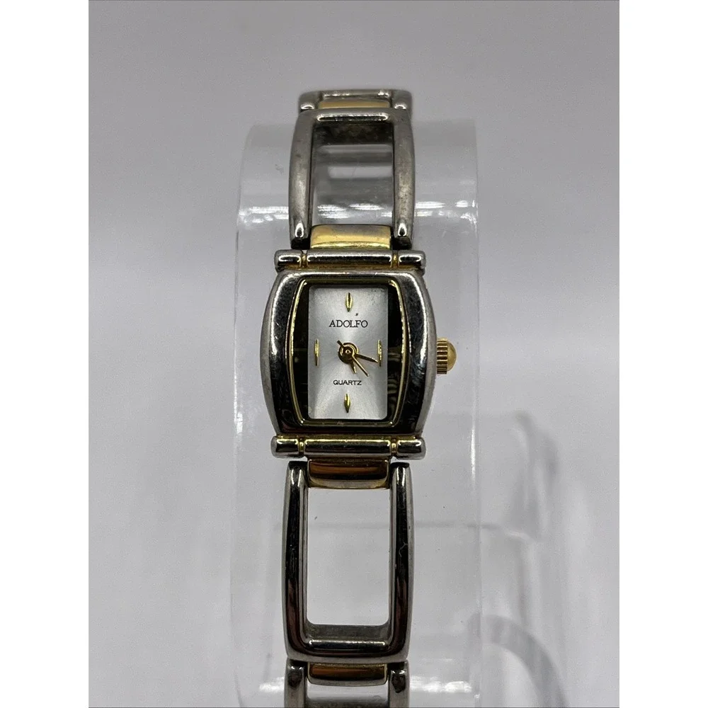 Vintage Adolfo Women's Quartz Watch Two‎ Tone 6